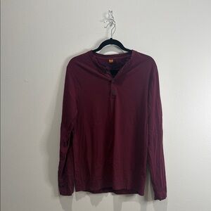 Tailor Vintage Burgundy Long Sleeve Tee